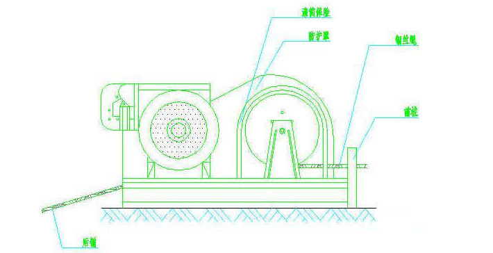 JK型快速卷揚機結(jié)構示意圖 