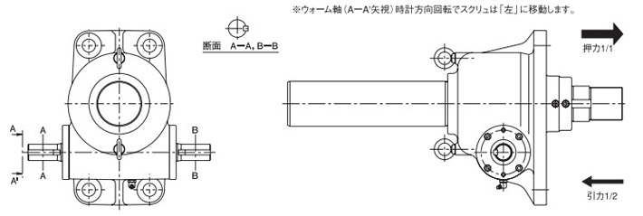 PR型標(biāo)準(zhǔn)渦輪千斤頂結(jié)構(gòu)圖