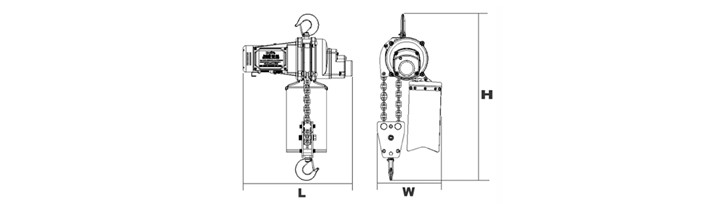 DU-902迷你電動(dòng)葫蘆結(jié)構(gòu)尺寸圖片