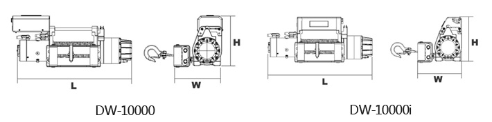 DW-10000(i)電動絞盤結(jié)構(gòu)尺寸圖片