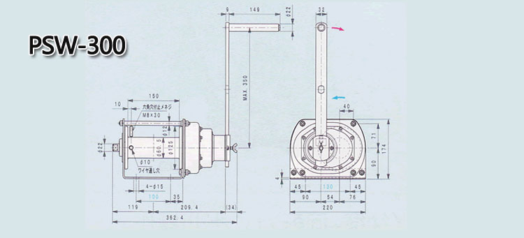 FUJI PSW型手搖絞盤技術(shù)參數(shù)