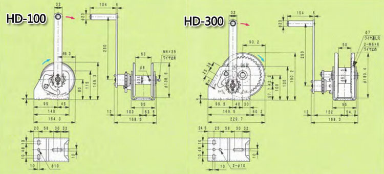 FUJI HD型手搖絞盤技術參數