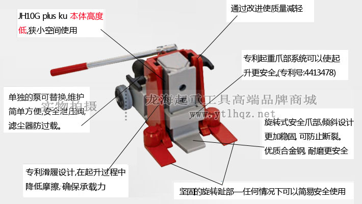 JUNG低型爪式千斤頂優(yōu)勢示意圖