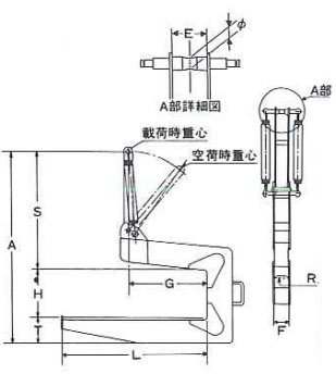 CH型鷹牌鋼卷線圈吊具尺寸圖