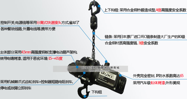 DUKE DH-1000舞臺(tái)環(huán)鏈電動(dòng)葫蘆優(yōu)勢(shì)詳解