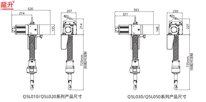 Q5環(huán)鏈智能提升機尺寸圖